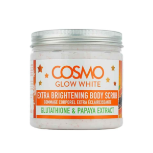 كوزمو جلو وايت سكراب مقشر لتفتيح الجسم بخلاصة البابايا500 مل/ COSMO Glow White - Extra Brightening Body Scrub