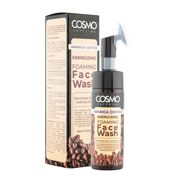 كوزمو غسول وجه رغوي منشط بالقهوة العربية 175 مل/ COSMO Caffeine Arabica Coffee Energizing Foaming Face Wash