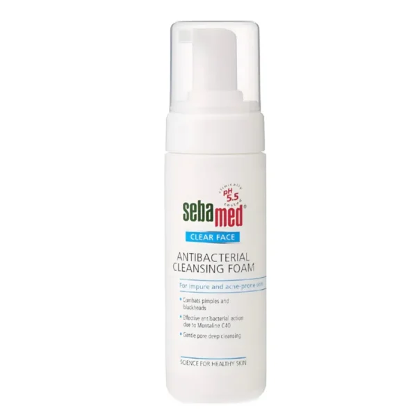 رغوة سيباميد لتنظيف الوجه المضادة للبكتيريا 150 مل/ Sebamed Clear Face Antibacterial Cleansing Foam