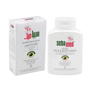 غسول سيباميد للوجه والجسم بخلاصة الزيتون للبشرة الحساسة والجافة 200 مل/ Sebamed Olive Face & Body Wash