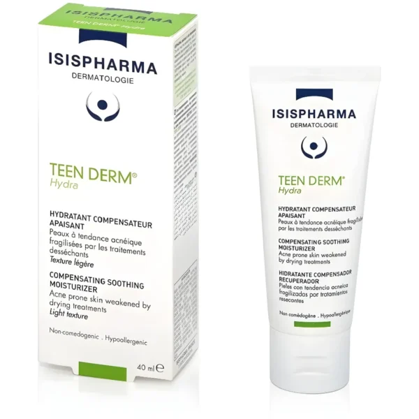 ايزيس فارما تين ديرم هيدرا مرطب مهدئ ومعوض للبشرة 40 مل/ IsispharmaTeen Derm Hydra