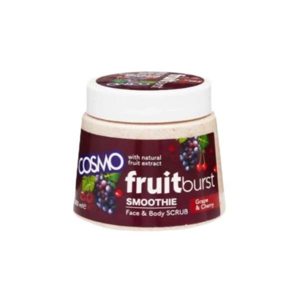كوزمو فروت بيرست سنفرة سموثي للوجه والجسم بالعنب والكرز 500 مل / Cosmo Fruitburst Smoothie Face & Body Scrub