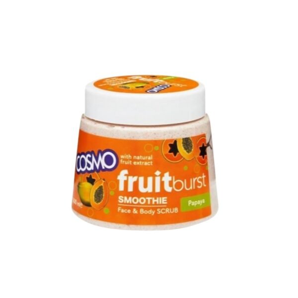 كوزمو فروت بيرست سنفرة سموثي للوجه والجسم بالبابايا 500 مل / Cosmo Fruitburst Smoothie Face & Body Scrub