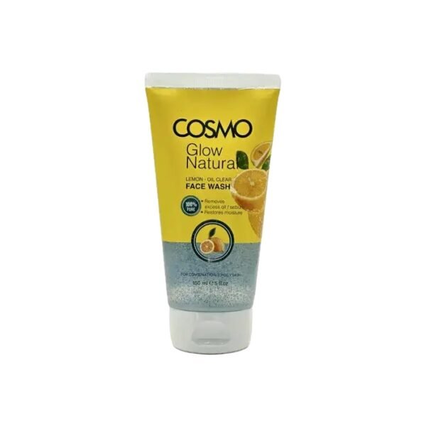 كوزمو جلو ناتشورال غسول وجه بالليمون للتحكم بالزيوت 150 مل / COSMO Glow Natural Lemon Oil Clear Face Wash