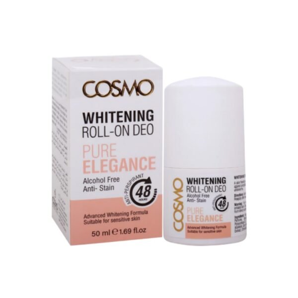 كوزمو رول أون ديو لمضاد للتعرق ومفتح للبشرة 50 مل / Cosmo Whitening Roll-On Deo - Pure Elegance