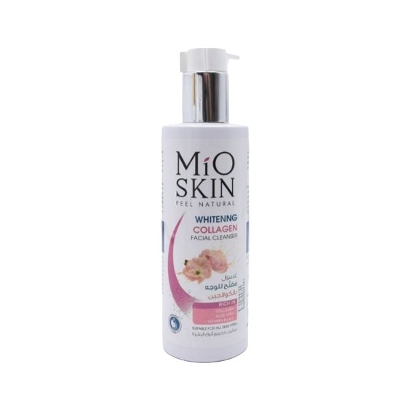 غسول ميو سكين المفتح بالكولاجين لجميع انواع البشرة 250 مل / Mio Skin Whitening Collagen Facial Cleanser