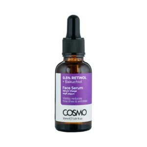 سيروم كوزمو للوجه 0.5% ريتينول وباكوتشيول لمكافحة الشيخوخة والمسامات الواسعة 30 مل/ COSMO 0.5% Retinol + Bakuchiol Face Serum