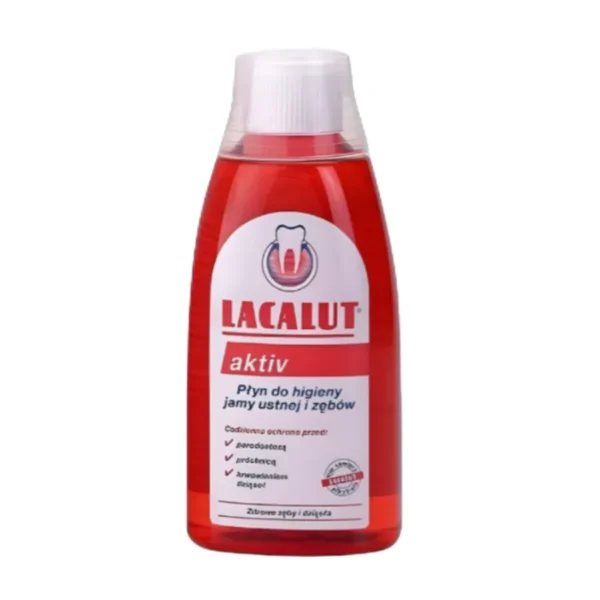 غسول غرغرة للفم لاكالوت اكتيف للعناية بصحة اللثة والأسنان 300 مل/ Lacalut Aktiv Mouthwas Dental Rinse