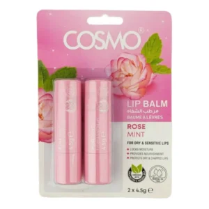 مرطب الشفاه كوزمو برائحة الورد والنعناع 2 × 4.5 جرام / COSMO Lip Balm - Rose Mint