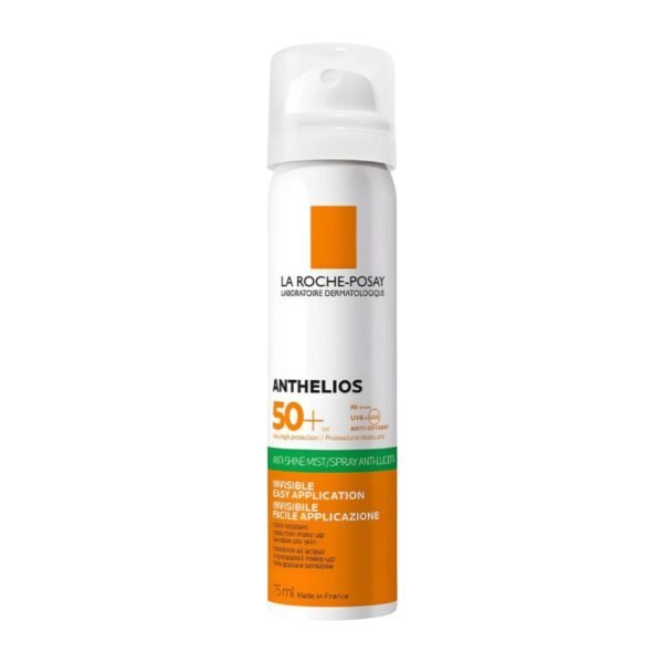 لاروش بوزيه أنثيليوس بخاخ واقي شمس مضاد للمعان 75 مل/ La Roche-Posay Anthelios Anti-Shine Invisible Fresh Mist SPF 50+
