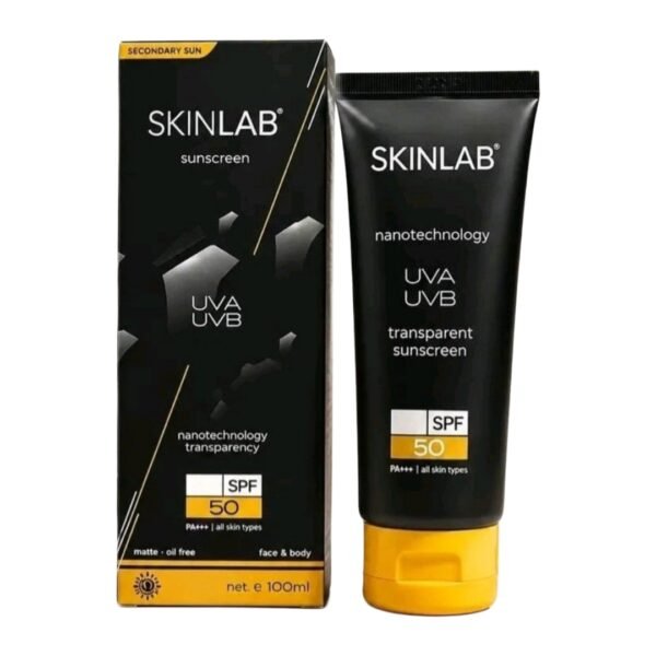 واقي شمس سكينلاب الشفاف بتقنية النانو SPF 50 - حجم 100 مل / Skinlab Nanotechnology Transparent Sunscreen SPF 50