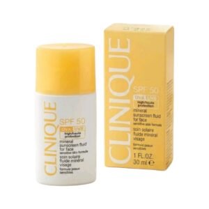 كلينك واقي شمس فيزيائي للوجه بعامل حماية SPF 50 للبشرة الحساسة 30 مل / Clinique Mineral Sunscreen Fluid for Face SPF 50 (Sensitive Skin Formula)