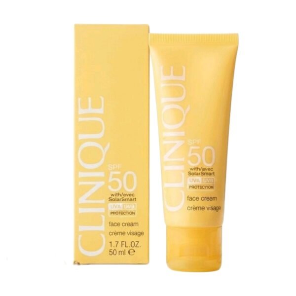 كلينك واقي شمس بعامل حماية SPF 50 مع تقنية سولار سمارت 50 مل / Clinique Face Cream SPF 50 with SolarSmart UVA/UVB Protection